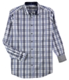 Tasso Elba Mens Plaid Ls Button Up Shirt, TW4