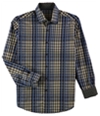 Tasso Elba Mens Classic Fit Plaid Button Up Shirt
