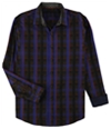 Tasso Elba Mens Plaid Long Sleeve Button Up Shirt