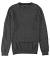 Tasso Elba Mens Chevron Patterned Knit Pullover Sweater charcoalheather L