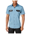 I-N-C Mens Multi-Pocket Button Up Shirt