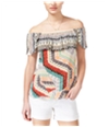 American Rag Womens Printed Off-The-Shoulder Pullover Blouse, TW2