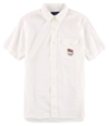 Ralph Lauren Mens Solid Button Up Shirt, TW4