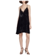 French Connection Womens Lorraone Velvet A-Line Dress