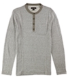 Tasso Elba Mens Linen Marled Henley Shirt