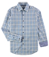 Tasso Elba Mens Plaid Button Up Shirt, TW1