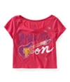 Aeropostale Womens Cropped Guitar Dorm Pajama Sleep T-shirt 558 L