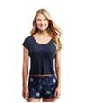 Aeropostale Womens Double Scoop Pajama Sleep T-Shirt