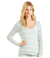 Aeropostale Womens Striped Hooded Sweater 497 L