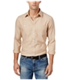 Tommy Hilfiger Mens Herringbone Button Up Shirt 240 S