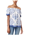 Lucky Brand Womens Off The Shoulder Pullover Blouse