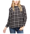 Lucky Brand Womens Plaid Knit Blouse, TW1