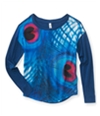 Aeropostale Womens Peacock Fe Leather Fashion Pullover Blouse, TW2