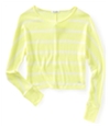 Aeropostale Womens Cropped Stripe Pullover Knit Sweater