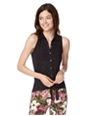 Aeropostale Womens Lace Tie-Front Button Up Shirt