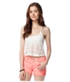 Aeropostale Womens Lace Crop Cami Tank Top