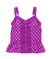 Aeropostale Womens Polka Dot Chevron Lace Cropped Cami Tank Top
