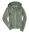 Aeropostale Womens Heathered Fz Hoodie Sweatshirt
