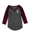 Aeropostale Womens Brooklyn Tiger Henley Shirt