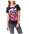 Aeropostale Womens Floral Ss Sequin Pullover Blouse