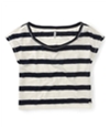 Aeropostale Womens Stripes Lace Pullover Blouse
