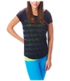 Aeropostale Womens Stripe Lace Back Pullover Blouse
