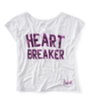 Aeropostale Womens Foil Hearbreaker Graphic T-Shirt