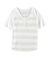 Aeropostale Womens Heather Stripe Henley Shirt