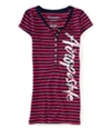Aeropostale Womens Stripes Henley Shirt