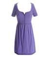 Aeropostale Womens Ribbed 3/4 Sleeve Sundress