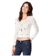 Aeropostale Womens Sheer Stars Pullover Sweater