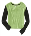 Aeropostale Womens Colorblocked Sleeve Crew Knit Sweater
