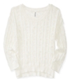 Aeropostale Womens Sheer Cable Pullover Sweater, TW2