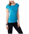 Aeropostale Womens Velvet Burnout Zipped Back Pullover Blouse