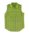 Aeropostale Womens Checkered Chiffon Tank Top