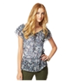 Aeropostale Womens Floral Chiffon Baby Doll Blouse