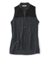 Aeropostale Womens Button Down Chiffon Tank Top