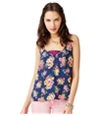 Aeropostale Womens Floral Mesh Racerback Tank Top