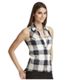 Aeropostale Womens Spencer Checked Button Up Shirt