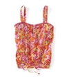Aeropostale Womens Banded Floral Woven Tank Top