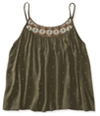 Aeropostale Womens Embroidered Swingy Cami Tank Top