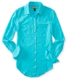 Aeropostale Womens Casual Ls Button Up Shirt