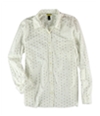 Aeropostale Womens Gold Dot Button Up Shirt