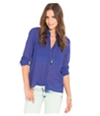Aeropostale Womens Semi-Sheer Button Down Blouse