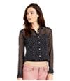 Aeropostale Womens Butterfly Woven Button Up Shirt 001 S