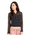 Aeropostale Womens Butterfly Woven Button Up Shirt