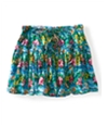 Aeropostale Womens Lined Pleated Floral Mini Skirt