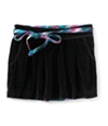 Aeropostale Womens Velour Removable Belt Mini Skirt black L