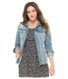 Aeropostale Womens Destroyed Punk Denim Vest