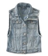 Aeropostale Womens Americana Denim Vest